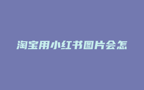 淘宝用小红书图片会怎么样