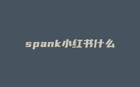 spank小红书什么