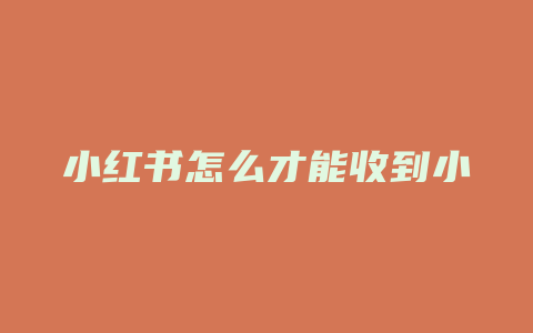 小红书怎么才能收到小红签