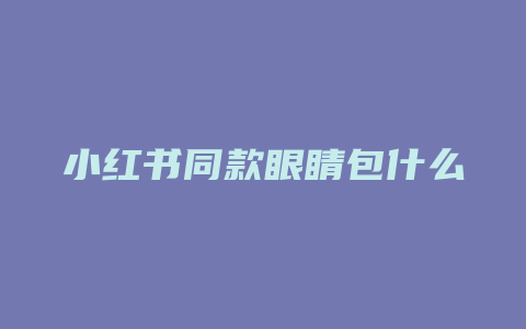 小红书同款眼睛包什么意思